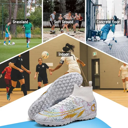 Vista 6 de Zapatos de fútbol para hombre y mujer, zapatos de fútbol para Big Boy AG TF
