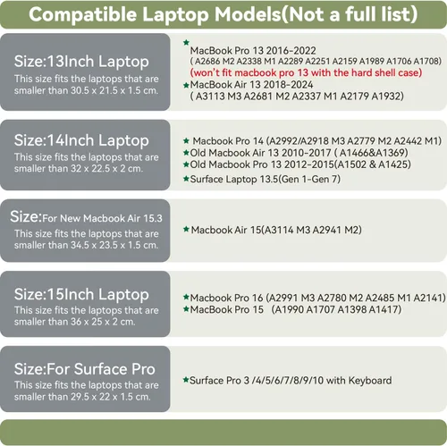 Vista 2 de Funda para laptop de 14 pulgadas compatible con MacBook Pro A2992/2918 M3 A2442, A2779, Surface Laptop 13.5 Color Beige