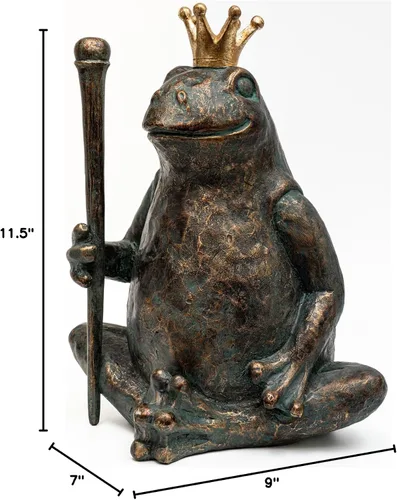 Vista 8 de Estatua de Jardín de Rana Lune cle, 29.2 cm × 24.9 cm Figuras de Animales para Decoración de Jardín, Esculturas y Estatuas Resistente al Clima
