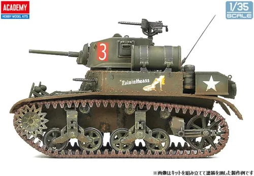 Vista 4 de Academy U.S M3A1 Stuart - Tanque ligero