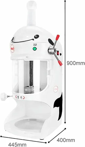 Vista 2 de Máquina de hielo de granizado de dibujos animados, Trituradora de hielo comercial, Máquina de hielo afeitado eléctrico Máquina de hielo de nieve