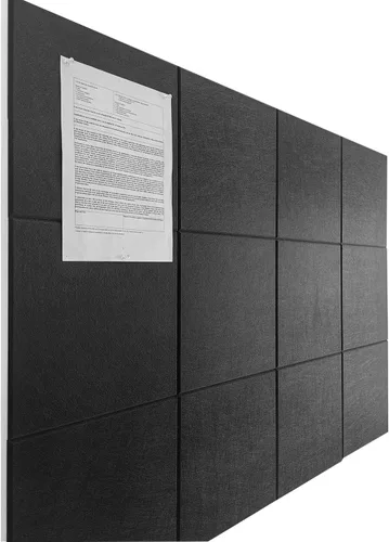 Vista 34 de Tabla de corcho alternativa de 24 x 36 pulgadas, paquete de 6 azulejos de pared de fieltro con pestañas adhesivas extraíbles seguras, tableros