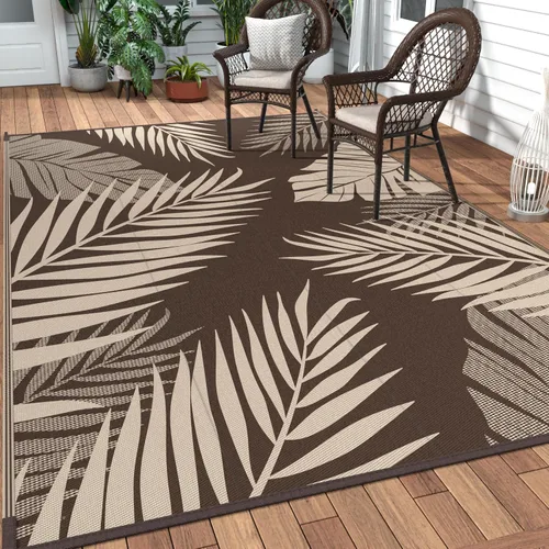 Vista 32 de GENIMO - Alfombra para exteriores de 6 x 9 pies, para patio, espacios amplios, reversible, de pajillas de plástico, alfombra impermeable para Azul