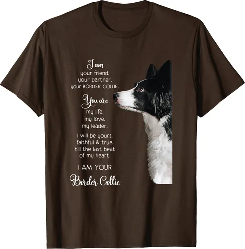 Vista 7 de Funny I Am Your Friend Your Partner Your Border Collie - Camiseta de regalo, Negro, S