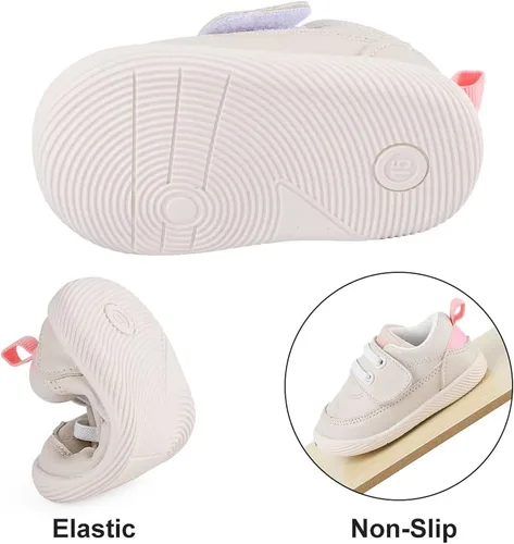 Vista 5 de Zapatos de bebé para niños y niñas, primeros caminantes, animales lindos, tenis para niños pequeños, suela de goma