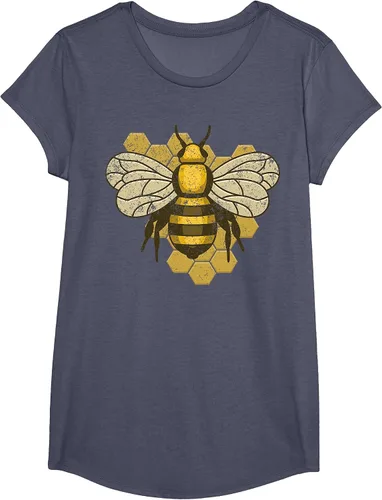 Vista 19 de Retro Beekeeper Beekeeper Honey Bumblebee Vintage Saves Bees T-Shirt Asphalt Grey