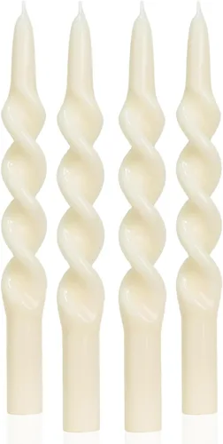 Vista 9 de MAITREYA Velas Cónicas de Color Crema Juego de 12 Velas para Decoración Bodas Fiestas Iglesia - Velas Sin Perfume Que No Gotean, 10 pulgadas