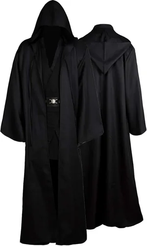 Vista 2 de Disfraz de túnica para hombre conjunto completo de bata con capucha para Halloween cosplay
