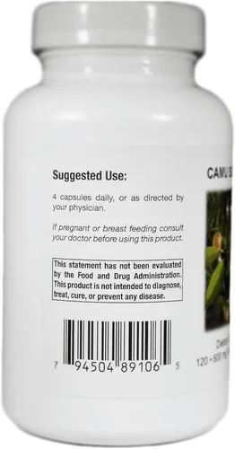 Vista 3 de Supreme Nutrition Camu Supreme, 120 cápsulas vegetarianas de fruta Camu Camu pura