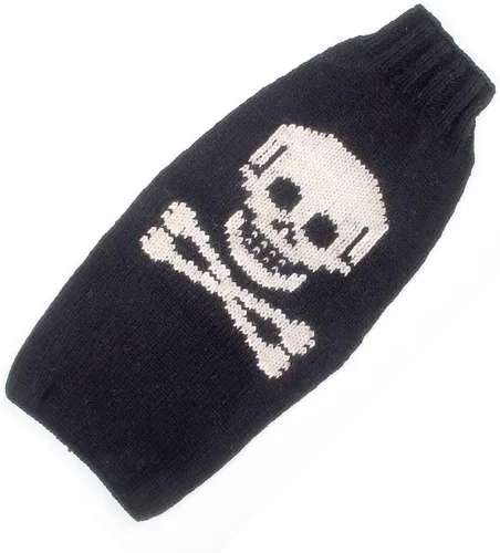 Vista 2 de Chilly Dog Suéter de calavera negra (XX-Small)