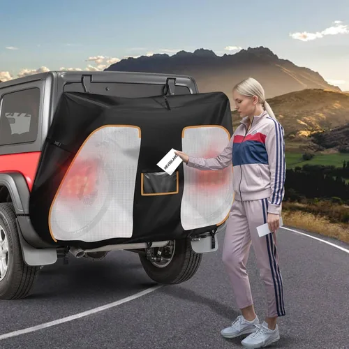 Vista 9 de NEVERLAND Funda para Bicicleta para Transporte en Portabicicletas - Funda Resistente 600D para Portabicicletas para 1 Bicicleta, Cubierta