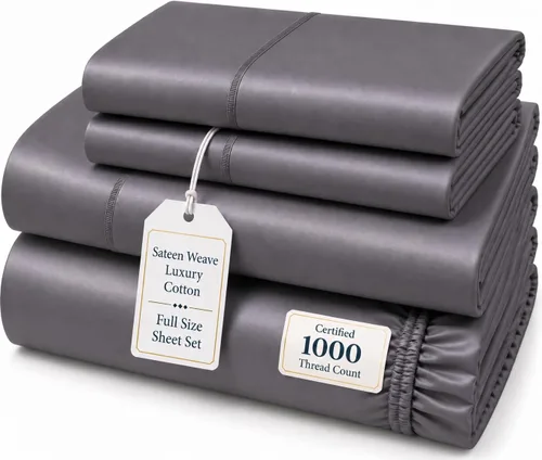 Vista 28 de CHATEAU HOME COLLECTION Juego de sábanas tamaño individual, sábanas de 1000 hilos tamaño individual de algodón, sábanas individuales de bolsillo 01
