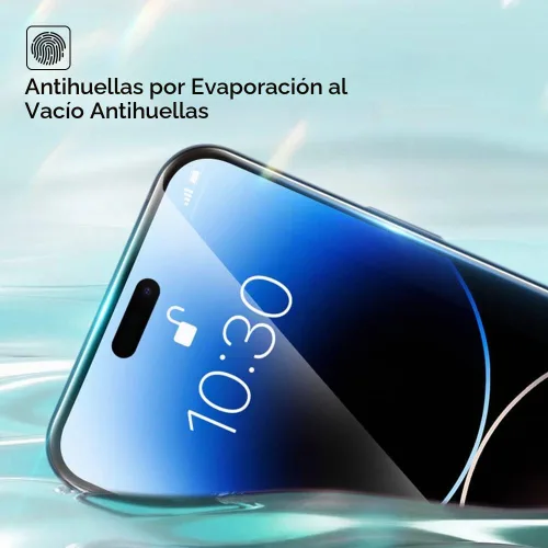 Vista 5 de PERFECTSIGHT Protector de pantalla antiluz azul diseñado para iPhone 14 Pro 2022 de 6.1 pulgadas, paquete de 2 vidrios templados con bloqueo de luz