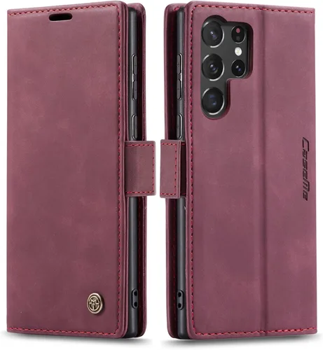Vista 24 de Funda tipo cartera compatible con Samsung Galaxy S23, de piel sintética, con función atril y tarjetero para Galaxy S23 5G de 6.1 pulgadas (negro)