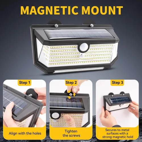 Vista 7 de SUPAREE Luz solar magnética RV con luces ámbar