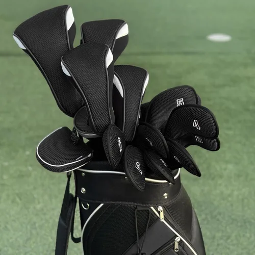 Vista 6 de Andux – Fundas de cabeza de palo de golf híbridos set de 4 con intercambiable Número Etiquetas con Dial No. Etiqueta Tubería de colores todos