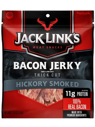 Vista 5 de Jack Link's Paquete de carne seca de res y tocino – Snacks de carne listos para comer llenos de proteínas