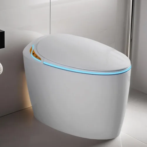 Vista 9 de WinZo Inodoro Bidé con Instalación de 10", Inodoro Inteligente con Bidé, Forma Ovalada Moderna, Apertura/Descarga Automática, Asiento Calefaccionado