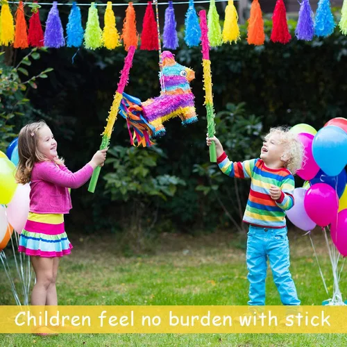 Vista 9 de Palitos de piñata de 32 pulgadas, que no se rompen, la calidad es muy difícil. Los niños pueden disfrutar jugando en la fiesta de piñata sin