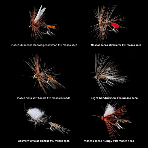 Vista 2 de Goture Fly Fishing Flies Kit,25pcs/30pcs/100pcs Fly Fishing Lures,Dry Flies Wet Flies Streamers Nymphs Flies, Fly Fishing Assortment Kit for Bass