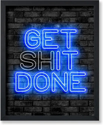 Vista 55 de Poster Master Life Is Short - Póster con texto en inglés "Buy the Shoes", impresión motivacional, arte neón, arte moderno, regalo para hombres