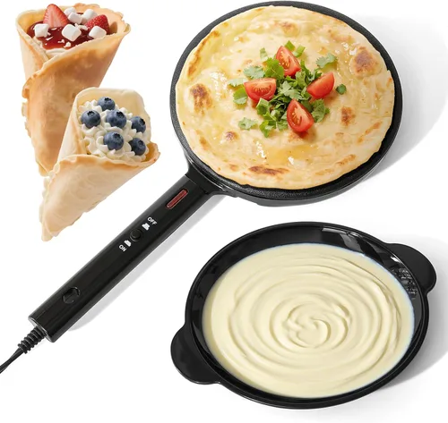 Vista 9 de UVFAST Mini sandwichera con platos extraíbles: Máquina portátil para hacer queso a la parrilla, sándwichera de desayuno eléctrica con platos
