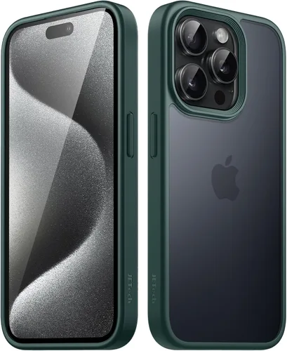 Vista 11 de JETech Funda mate para iPhone 15, color negro