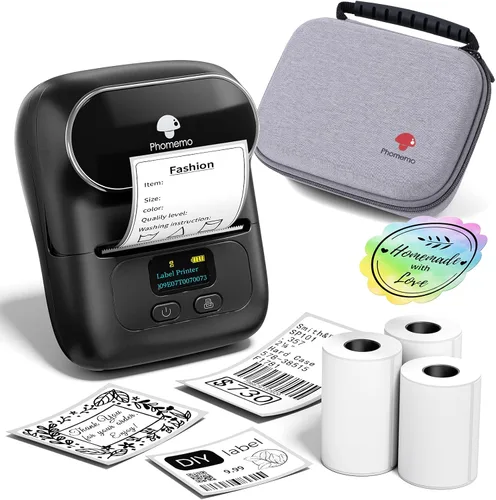 Vista 18 de Phomemo Etiquetadoras M110, impresora térmica portátil Bluetooth con Negro