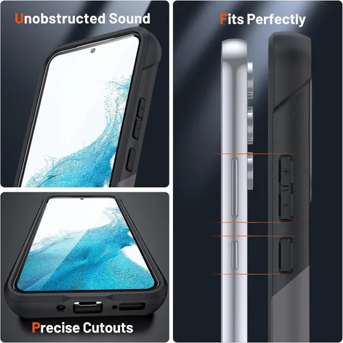 Vista 74 de Jeylly Compatible con Samsung Galaxy A22 5G Funda, Funda Samsung A22 5G con 2pcs protectores de pantalla de vidrio templado