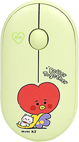 Vista 8 de Hamee Ratón óptico inalámbrico BT21 serie My Little Buddy - CHIMMY Ratón inalámbrico, mouse silencioso para computadora con nano receptor