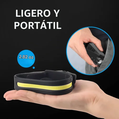 Vista 7 de Faro LED recargable con sensor de movimiento lámpara cabeza luz ultra brillante