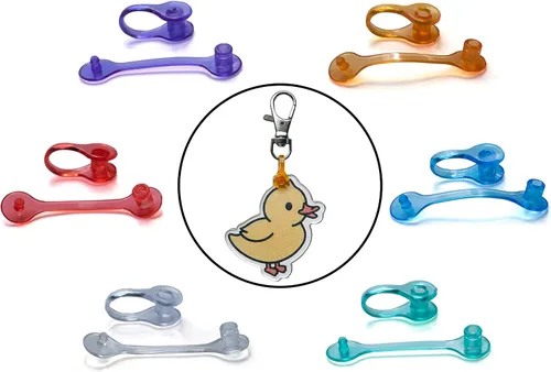 Vista 10 de 10 piezas The Acrylic Place plástico llavero conector pestaña/broche/clip (transparente)