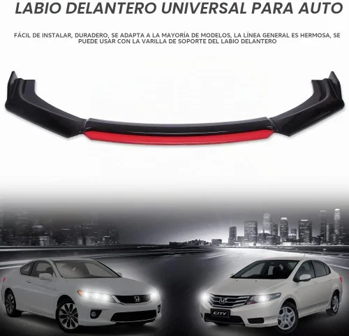 Vista 7 de Alerón universal para parachoques delantero, difusor de alerón de barbilla, protector de ala protectora, kit de carrocería de coche con extensión