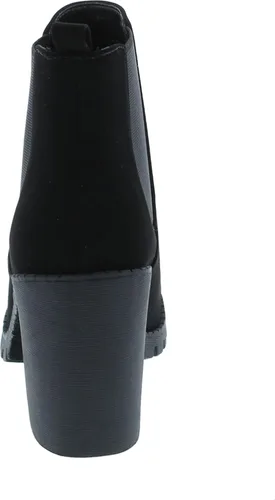 Vista 4 de Soda Glove - Botines con suela con ranuras, elástico lateral y tacón grueso