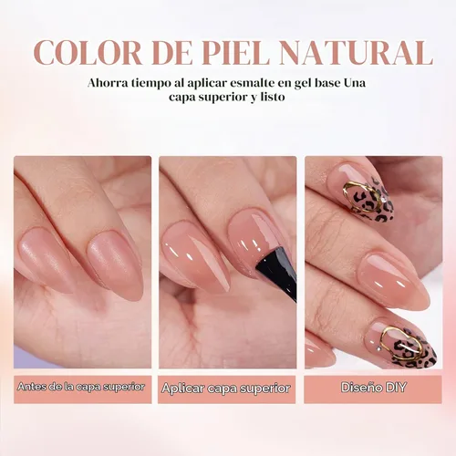 Vista 3 de BTArtboxs XCOATTIPS - Uñas postizas a presión, color marrón, gel suave, almendra corta, 160 unidades Lamp-Curable, 4-Week Wear, Salon Quality