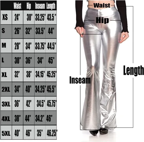 Vista 5 de J2 Love - Pantalones acampanados de piel sintética para mujer