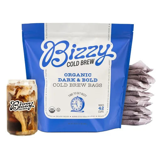 Vista 12 de Bizzy Café orgánico frío Mezcla de desayuno Café molido grueso tostado medio ligero Micro tamizado Grado especial 100% arábica Bolsas