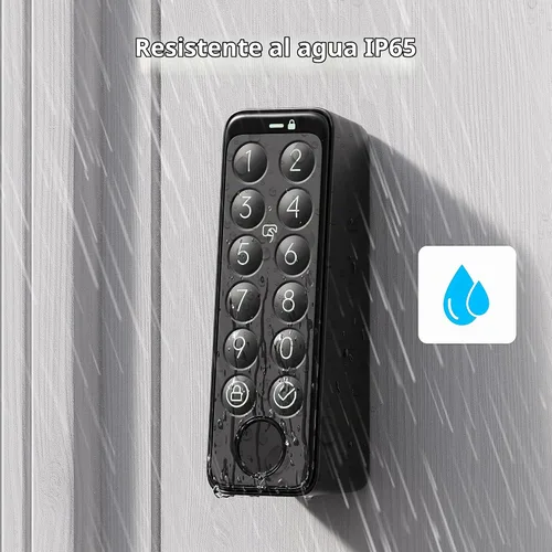 Vista 6 de SwitchBot Smart Keypad Touch para SwitchBot Lock, Entrada sin llaves con huella dactilar para el hogar, IP65 a prueba de agua, admite contraseñas