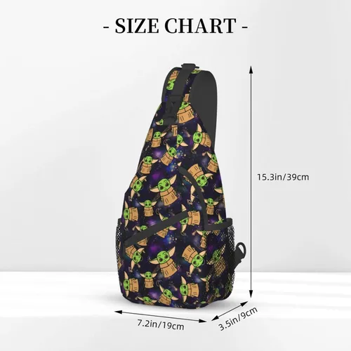 Vista 5 de Bolso bandolera para hombres y mujeres, mochila cruzada de dibujos animados de anime con llavero multiusos bolsa cruzada en el pecho