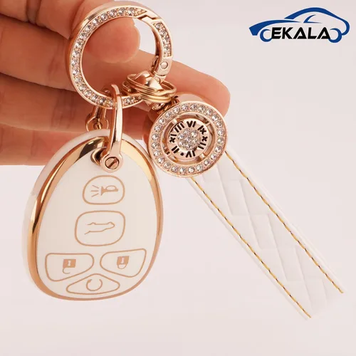 Vista 5 de EKALA TPU Key Fob Cover, Key Fob Protector with Bling Key Fob Keychain