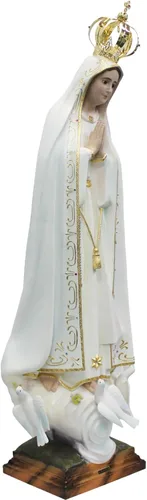 Vista 2 de Estatua religiosa de Nuestra Señora de Fátima de 44 pulgadas Virgen María #1038