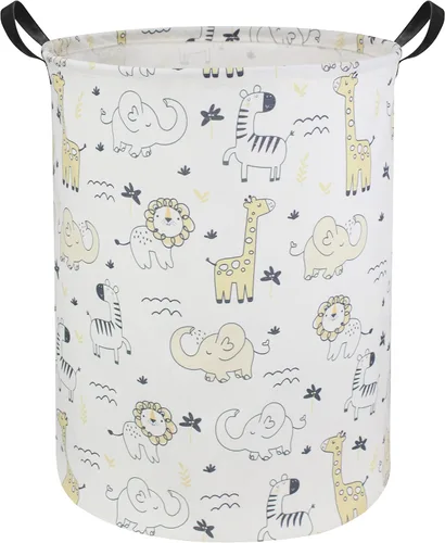 Vista 35 de Cesta de Ropa Sucia para Bebé Canasta para Bebé para Guardería de Niño y Niña Lindo Contenedor Organizador de Almacenamiento de Juguetes para Niños