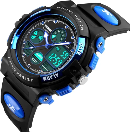 Vista 2 de Dayllon Kids Digital Watch Outdoor Sports 50M Waterproof Electronic Watches Alarm Clock 1224 H Stopwatch Calendar Boy Girl Wristwatch