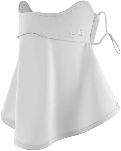 Vista 8 de Funda de bufanda facial para cuello protección solar pasamontañas de tela con cintas para las orejas