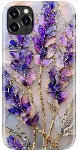 Vista 51 de LUMARKE Funda para iPhone 14/iPhone 13, lindo Y2K floral, carga inalámbrica Mosaico Tortuga Shell