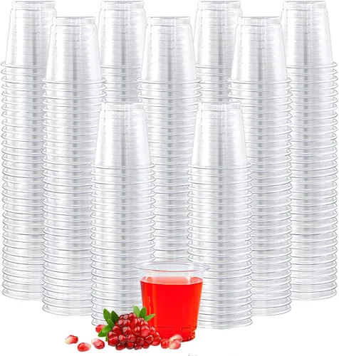 Vista 9 de Lilymicky paquete de 500 unidades de vasos de chupito de plástico de 1 onza, vasos desechables transparentes de 1 onza para vodka, whisky, tequila