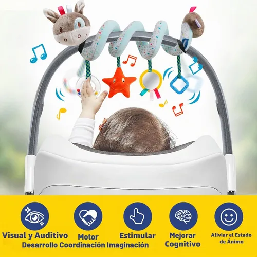 Vista 3 de Juguetes de bebé para asiento de coche, espiral colgante cochecito