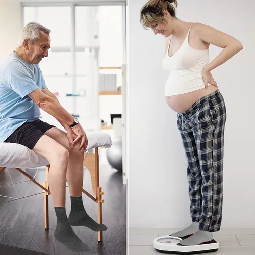 Vista 5 de NOVAYARD 5 pares de calcetines antideslizantes para hospital, diabéticos, yoga, pilates, barre hombres y mujeres