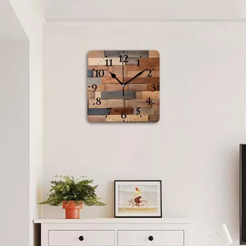 Vista 5 de Relojes de pared de cuarzo, silenciosos, funcionan con pilas, modernos relojes de pared decorativos para el hogar, dormitorio, pared hechos