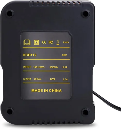 Vista 7 de DCB112 Cargador de batería de repuesto para batería de iones de litio De-Walt 12V 20V y 60V MAX DCB201 DCB200 DCB612 DCB609-2 DCB609 DCB606 DCB606-2